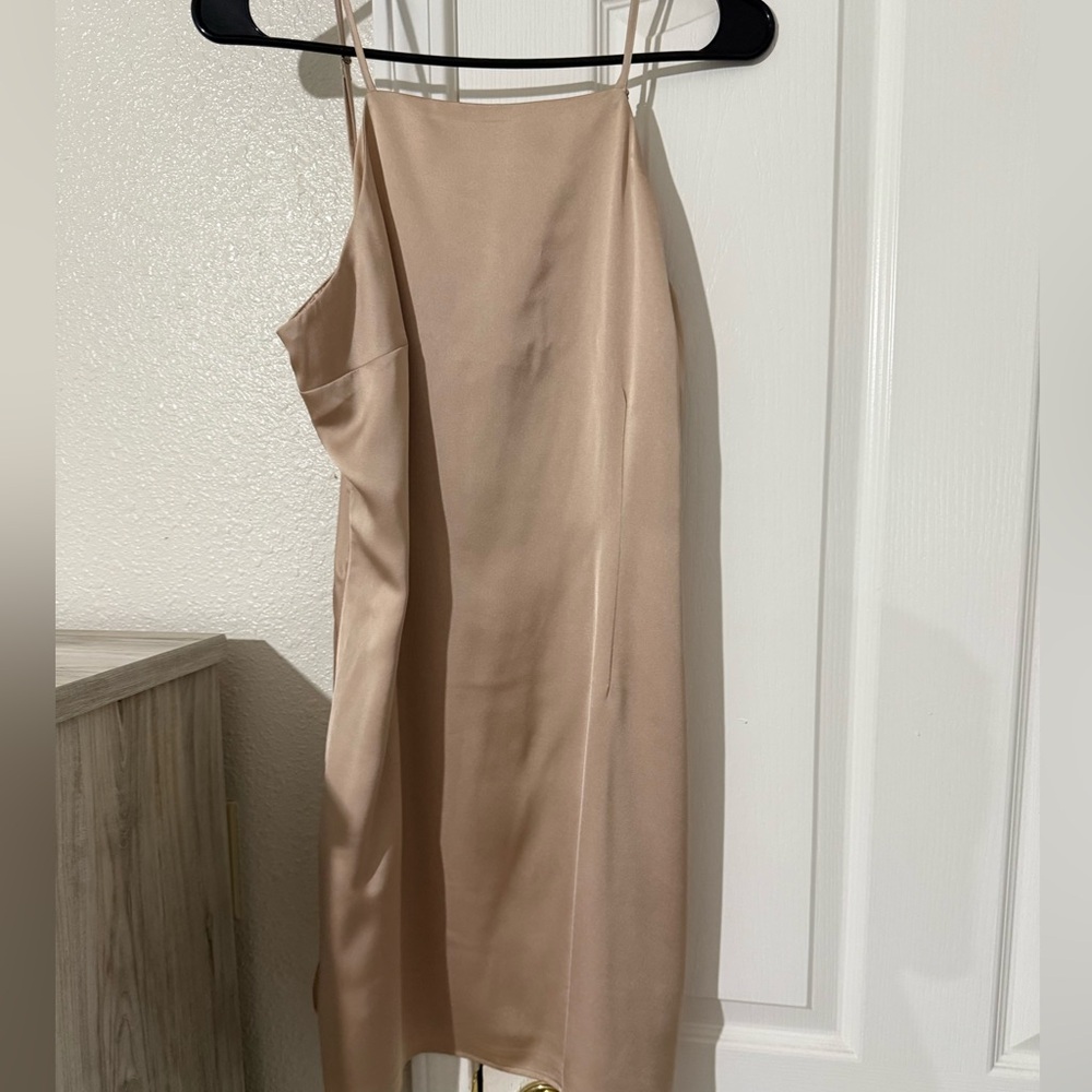 Abercrombie & Fitch Tan Satin Dress